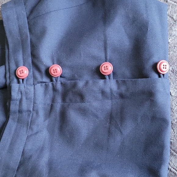 Vintage Navy pencil skirt with purple buttons - Picture 7 of 7